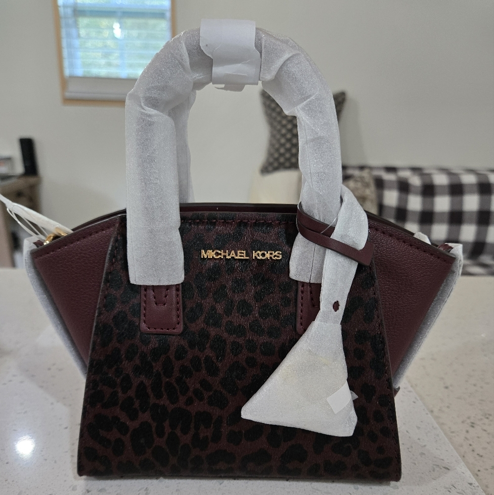 NWT Michael Kors Oxblood XS Satchel Crossbody Leather